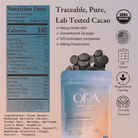 Enhanced 100% ceremonial cacao with mystical mushroom from Ora Cacao, showing a close-up of the cacao bar with mushroom infusion.