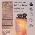 Enhanced 100% Ceremonial Cacao by Ora Cacao with Tantric Rose Blossom in a 1 lb package, showcasing rich cacao beans and rose petals.
