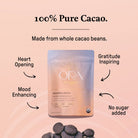 Boundless Belize Ora Cacao pure 100% ceremonial cacao in a 1 lb package, showcasing rich cacao beans and natural packaging.