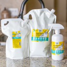 Organic Chix all-purpose surface cleaner and refill bottle for healthy cleaning of kitchen and household surfaces.