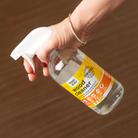 Organic Chix natural non-toxic wood cleaner in a spray bottle, suitable for healthy, eco-friendly wood surface cleaning.