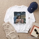 Funny doll face baseball sweatshirt by OrnamentallyYou, sports fan mom sweater with playful design and comfortable fit.