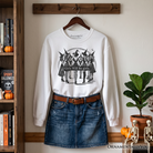 Girls Will Be Girls Witchy Halloween Sweatshirt for women by OrnamentallyYou, featuring a playful and empowering design.