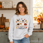 Ash gray Just a Thankful Goose sweatshirt by OrnamentallyYou featuring a humorous Thanksgiving family turkey day design.