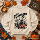 Lady Frankenstein sweatshirt from OrnamentallyYou featuring vintage gothic design with beautifully undead Halloween theme.