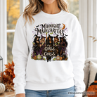 Midnight Margaritas Girls Will Be Girls Halloween sweatshirt by OrnamentallyYou featuring witch coven design, cozy fall fashion.