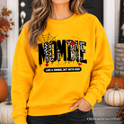Ash gray Mombie Like a Zombie sweatshirt by OrnamentallyYou featuring humorous Halloween mom horror design.