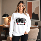 Ash gray Mombie Like a Zombie sweatshirt by OrnamentallyYou featuring a humorous Halloween mom horror design.