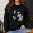 Black Frankenstein Movie Date Night Sweatshirt by OrnamentallyYou featuring vintage horror couple cinema design.