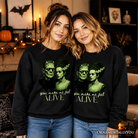 Black Frankenstein and Bride couples sweatshirt by OrnamentallyYou featuring retro horror Valentine love design.