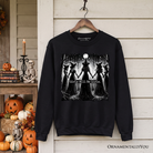 Black Girls Will Be Girls sweatshirt by OrnamentallyYou featuring a spooky witch coven design, perfect for empowered women.