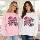 Light pink Leopard Pink Stars football sweatshirt by OrnamentallyYou featuring a cozy game day design and stylish print.