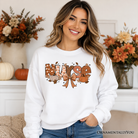Nurse Coquette autumn sweatshirt by OrnamentallyYou with cozy fall pumpkins design, perfect for healthcare heroes.