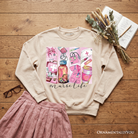 Nurse Life sweatshirt by OrnamentallyYou featuring medical essentials, casual sweater for coquette nurses, beige color.