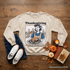 Funny Thanksgiving family dysfunction sweatshirt by OrnamentallyYou, featuring retro holiday humor and sarcastic family design.