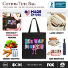 Black Christian canvas tote bag with "His Way Is Better" quote, featuring a retro preppy coquette design, perfect for faith gifting.