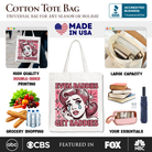 White tote bag featuring retro crying girl pop art design by OrnamentallyYou, stylish and emotional accessory for women.