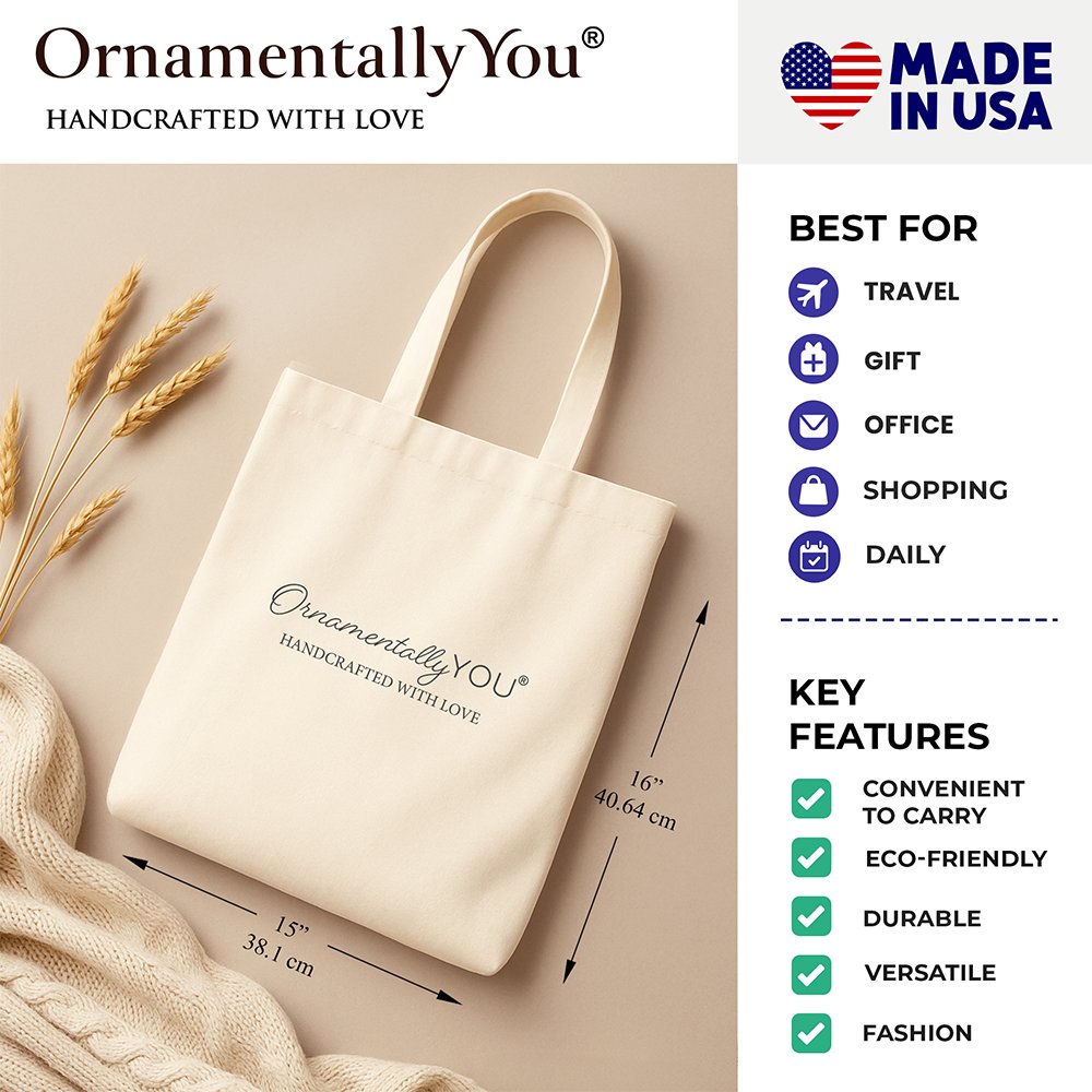 White tote bag by OrnamentallyYou featuring a humorous red truck design with the phrase "I Found A Deal On Marketplace."