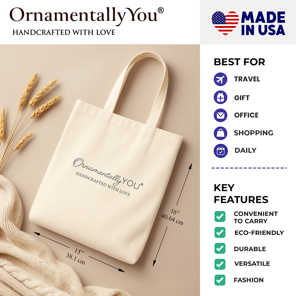 White canvas tote bag with sunflower and inspirational quote "When you can’t find the sunshine, be the sunshine" by OrnamentallyYou.