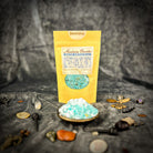 Small jar of Parlour of Wonders Banishing Bath Crystals, natural bath crystals for cleansing and relaxation.
