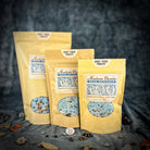 Parlour of Wonders Shut Your Mouth Bath Crystals in a jar, featuring pink and white bath crystals for relaxing bath time.