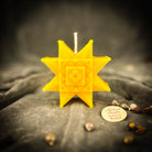 Blue beeswax candle from Parlour of Wonders' Ruzha Candle Spell Kit, designed for communication and spiritual energy.