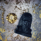 Beeswax Black Hawk Spell Candle by Parlour of Wonders, featuring a brown beeswax candle for spirit guidance and social justice magic.
