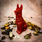 Beeswax Faithful Dog Spell Candle by Parlour of Wonders, brown beeswax candle representing loyalty, fidelity, and unconditional love.