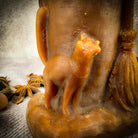 Beeswax Baba Yaga spell candle by Parlour of Wonders, brown grounding beeswax candle for wisdom, protection, and wild power.