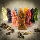 Beeswax Baba Yaga spell candle from Parlour of Wonders, brown grounding beeswax candle for wisdom, protection, and wild power.