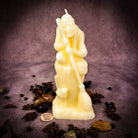 Beeswax Baba Yaga spell candle by Parlour of Wonders, brown grounding beeswax candle for wisdom, protection, and wild power.