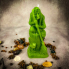 Beeswax Baba Yaga spell candle by Parlour of Wonders, brown grounding beeswax candle for wisdom, protection, and wild power.