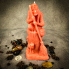 Beeswax Baba Yaga spell candle by Parlour of Wonders, brown grounding beeswax candle for wisdom, protection, and wild power.
