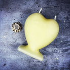 Green beeswax Twin Flame Love Spell Candle by Parlour of Wonders, designed for soulmate and true love magic.