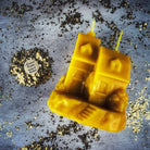Beeswax Happy House Spell Candle by Parlour of Wonders, orange beeswax candle for home protection, harmony, and blessings.