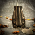 Beeswax Ex-Voto Nose Spell Candle by Parlour of Wonders, orange beeswax candle for clairalience, intuition, and healing.