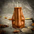 Beeswax Ex-Voto Nose Spell Candle by Parlour of Wonders, orange beeswax candle for clairalience, intuition, and healing.