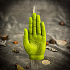 Beeswax Hand of Fate Spell Candle by Parlour of Wonders, orange beeswax candle for destiny, transformation, and divine timing.