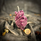 Pink beeswax anatomical heart spell candle by Parlour of Wonders, designed for love and emotional healing magic.