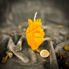 Pink beeswax anatomical heart candle by Parlour of Wonders for love and emotional healing magic.