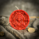 Pink beeswax Virgo Maiden Zodiac Spell Candle by Parlour of Wonders, focusing on healing, focus, and practicality.