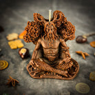 Beeswax Horned God Spell Candle by Parlour of Wonders, purple beeswax candle featuring Cernunnos for nature magic and fertility.