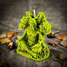 Beeswax Horned God Spell Candle by Parlour of Wonders featuring Cernunnos design for nature magic and fertility.