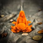 Beeswax Moon Goddess spell candle by Parlour of Wonders featuring a red wax moon goddess design for lunar magic and divine feminine energy.