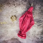 Red beeswax Queen of Heaven spell candle by Parlour of Wonders, designed for divine protection and unconditional love magic.