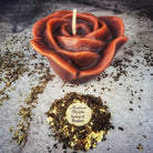 Beeswax Rose Romance Spell Candle by Parlour of Wonders, red passion beeswax candle for love and soulmate magic.
