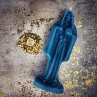 Red beeswax Santa Muerte spell candle by Parlour of Wonders for protection, devotion, and folk saint magic.