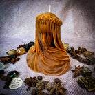 Red beeswax candle by Parlour of Wonders, designed for truth revelation, secrecy, and privacy protection with a mystical appearance.