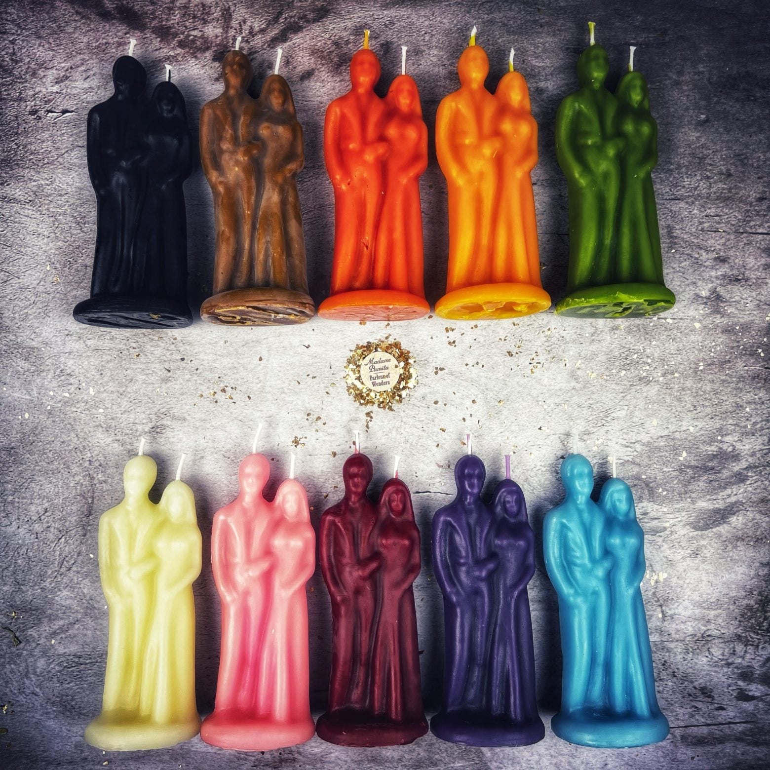 Yellow beeswax candle for marriage spell by Parlour of Wonders, symbolizing commitment and union magic.