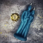 Yellow beeswax candle by Parlour of Wonders for marriage commitment and union magic, featuring natural beeswax texture and flame.